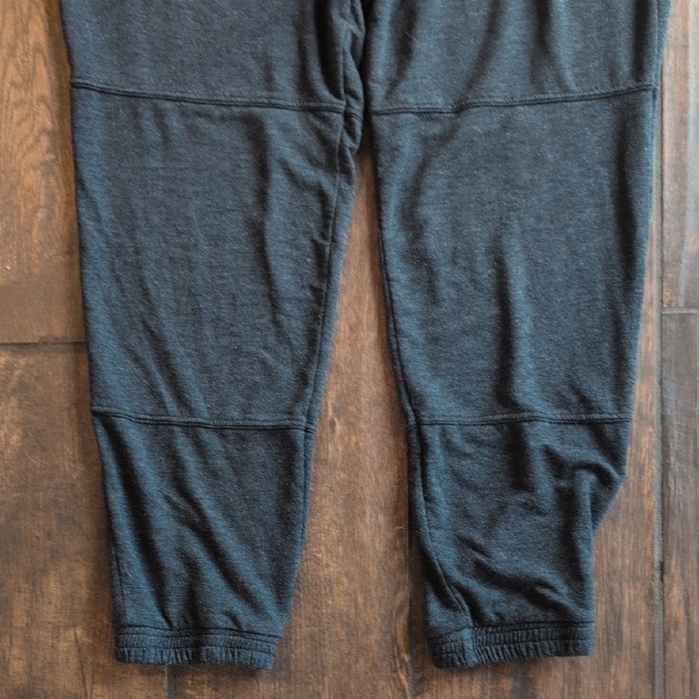 Michael Stars Charcoal Gray Jogger Sweatpants Zip Pockets - Women's Large - Picture 2 of 6